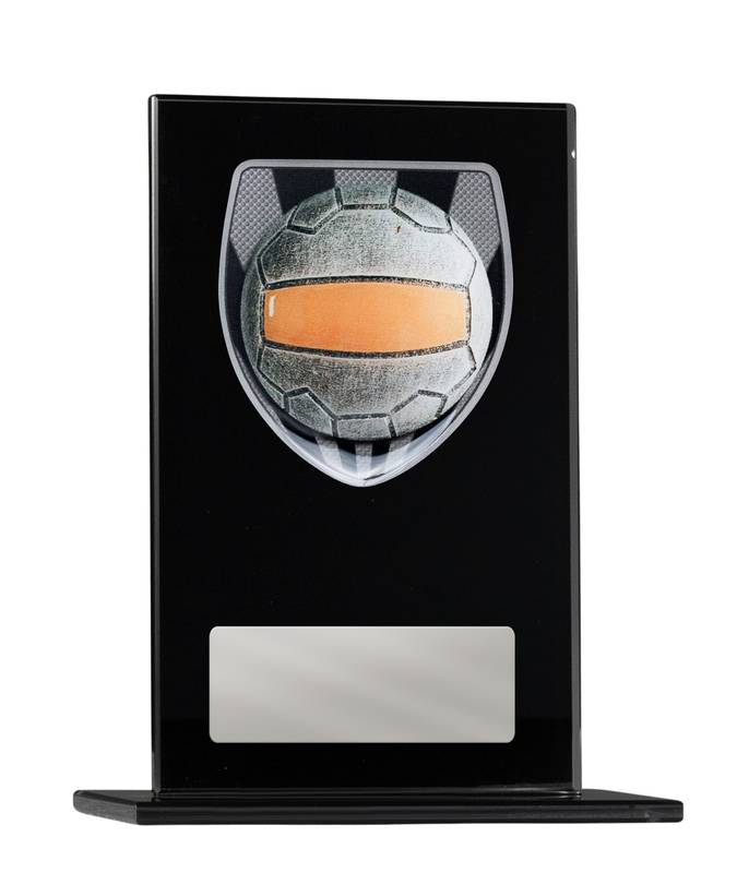 Black Glass Netball Glass Award 200mm
