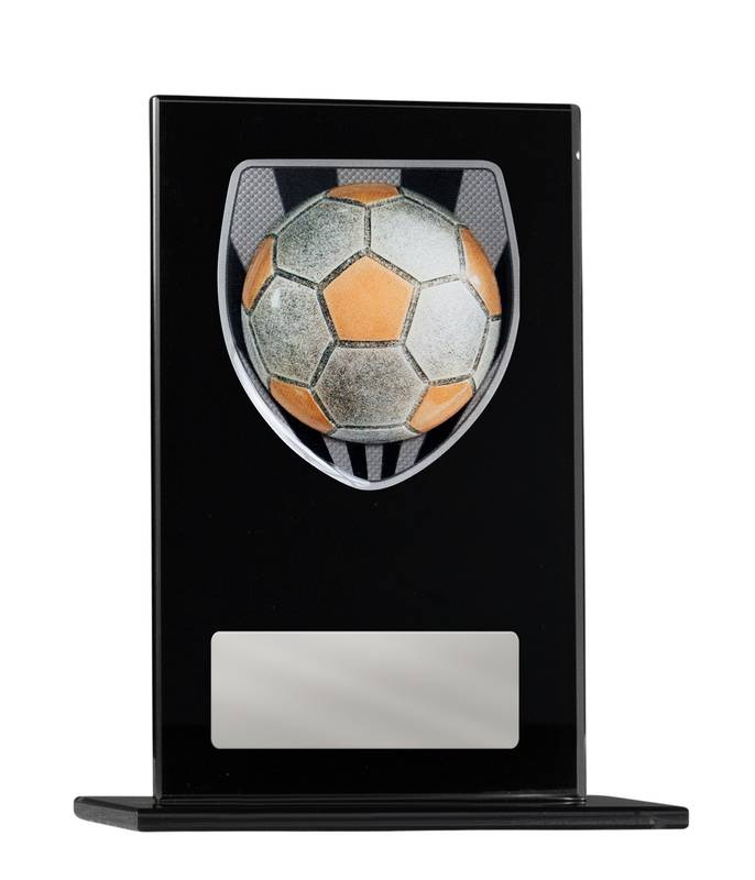 Black Glass Football Glass Award 200mm