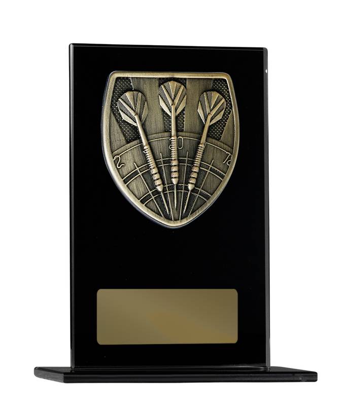 Black Glass Darts Glass Award 200mm
