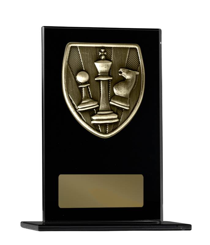 Black Glass Chess Glass Award 200mm