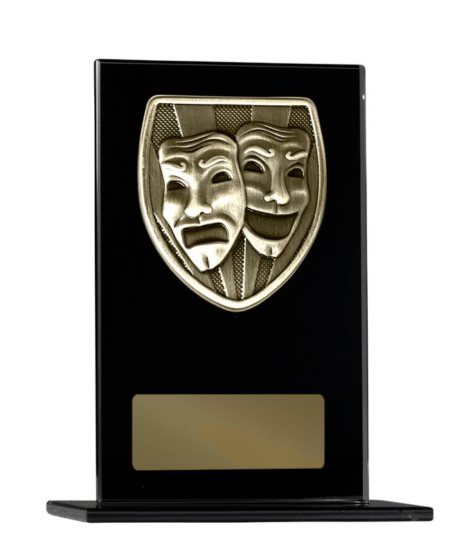 Black Glass Drama Glass Award 200mm