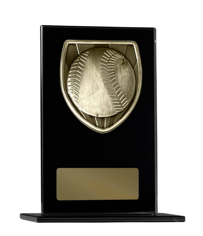 Black Glass Baseball Glass Award 200mm