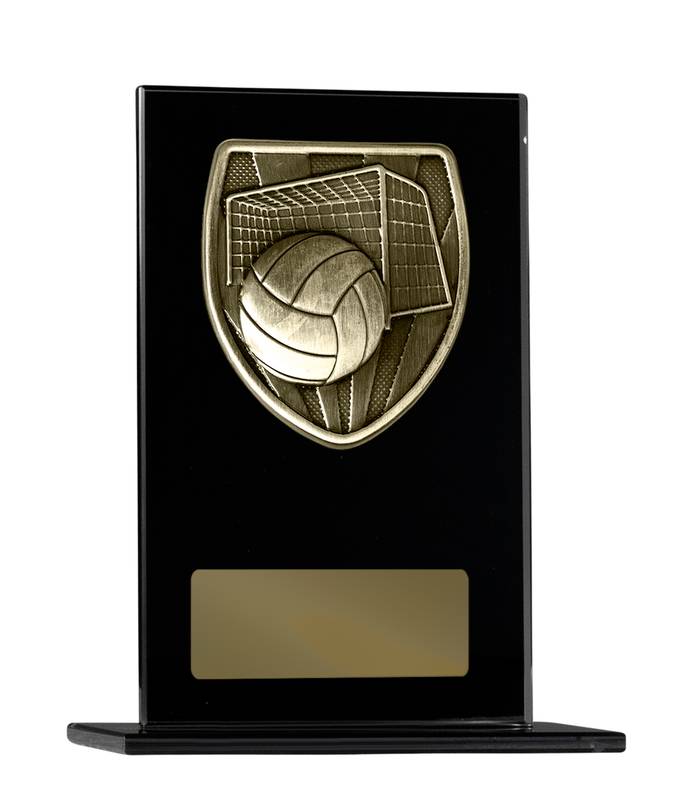 Black Glass Waterpolo Glass Award 200mm