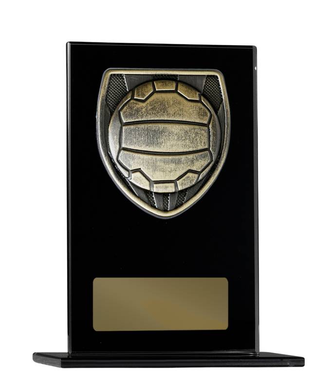 Black Glass Netball Glass Award 200mm