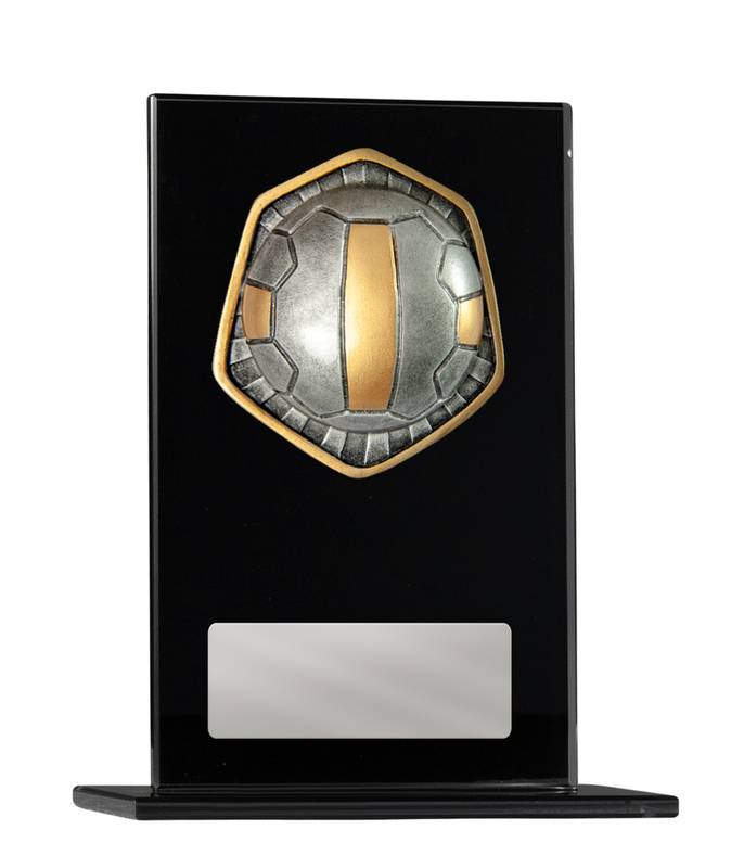 Black Glass Netball Glass Award 200mm