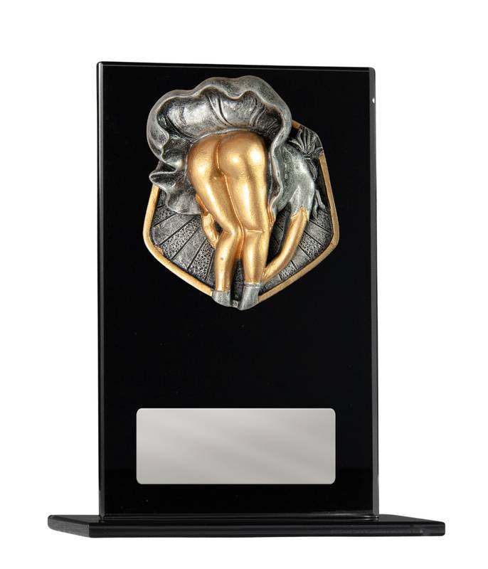 Black Glass Novelty Glass Award 200mm