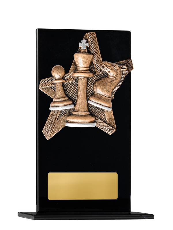 Black Glass Chess Glass Award 200mm