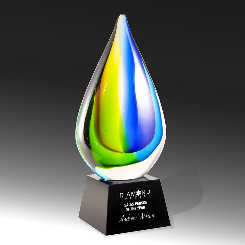 Artistic Teardrop Crystal Award 228mm