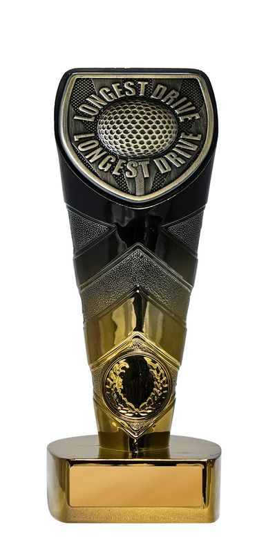 Gold Longest Drive Golf Trophy 225mm