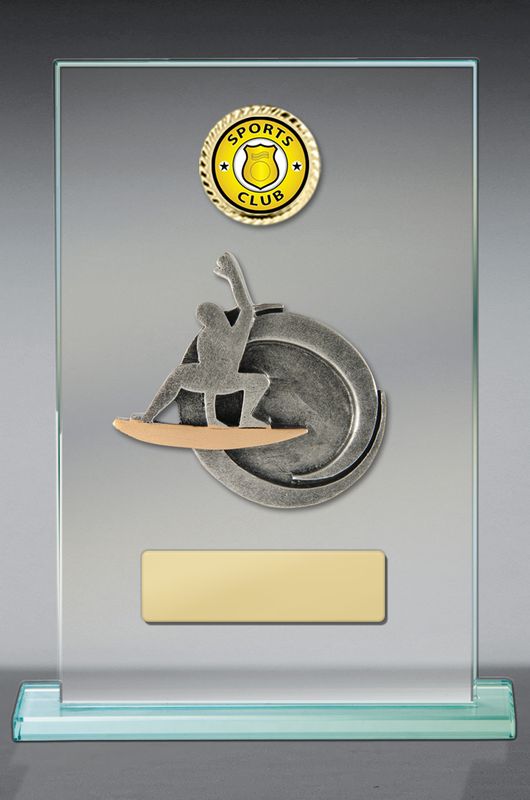 Surfing Theme on Glass Award 170mm