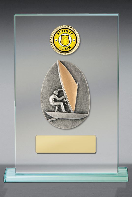 Windsurfing Theme on Glass Award 170mm