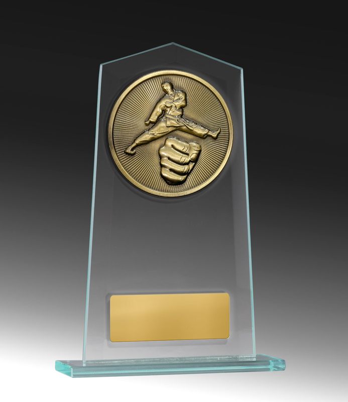 Golf Theme on Glass Award 210mm