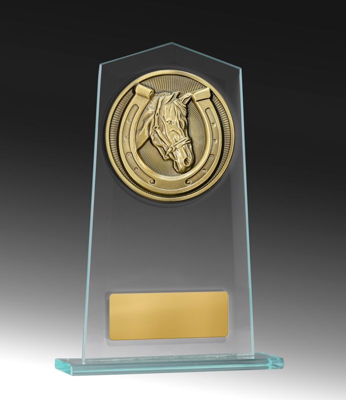 Horse Theme on Glass Award 210mm