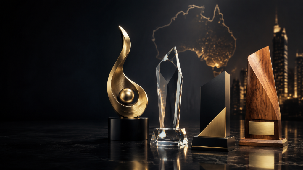 Where to find unique design awards trophies in Australia?