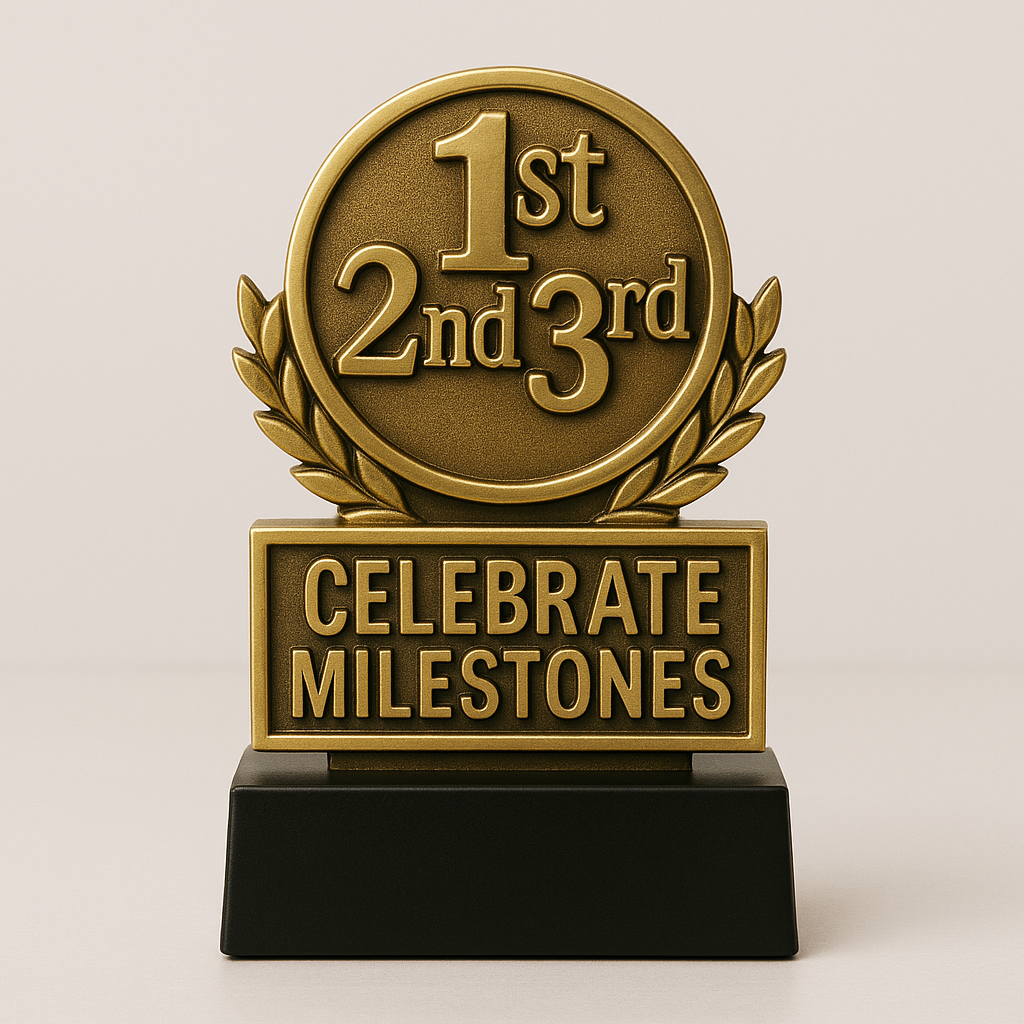 Celebrate Milestones with 1st, 2nd, and 3rd Awards UPDATED